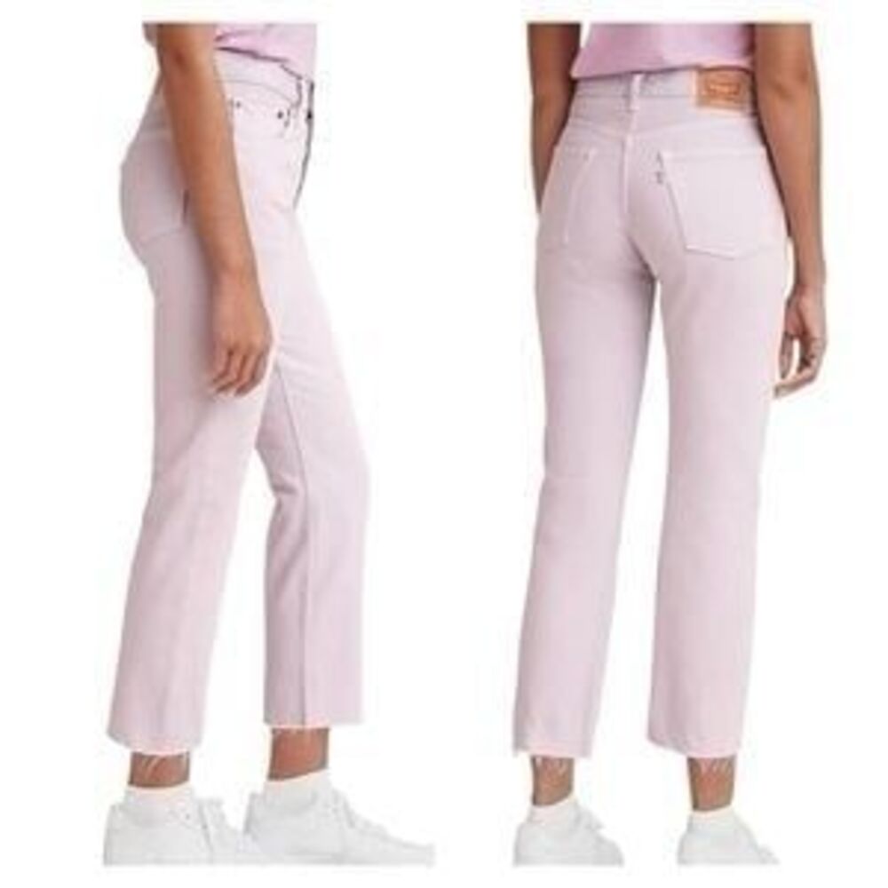 Levi's 501 Original Cropped Jeans Lilac Lavender Purple High Rise 31x26 NEW